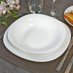 Тарелка суповая 700мл 21,5см Domestico, опаловое стекло, Без деколи