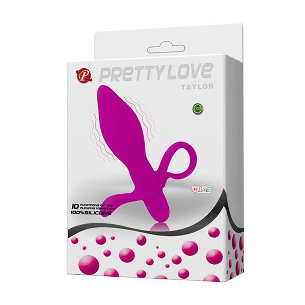 Силиконовый анальный стимулятор 13,3см с вибрацией Pretty Love Taylor BI-014287