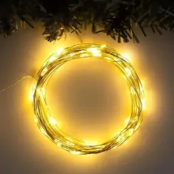 Гирлянда нить-роса 10 м., IP20, серебристая нить, 100 теплых белых LED, 12 В, Luazon Lighting (5198354)