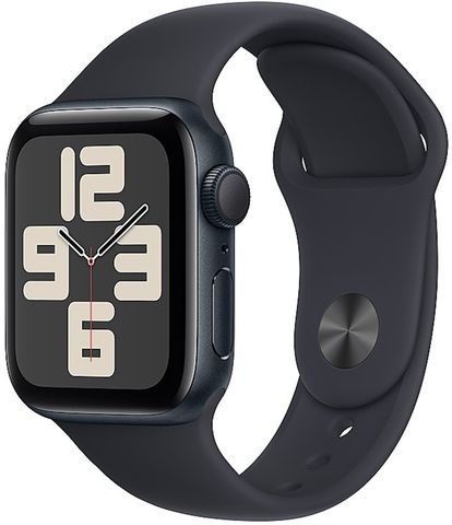 Умные часы Apple Watch Series SE 2023 40 мм из алюминия цвета «тёмная ночь», спортивный ремешок «тёмная ночь»(S/M)