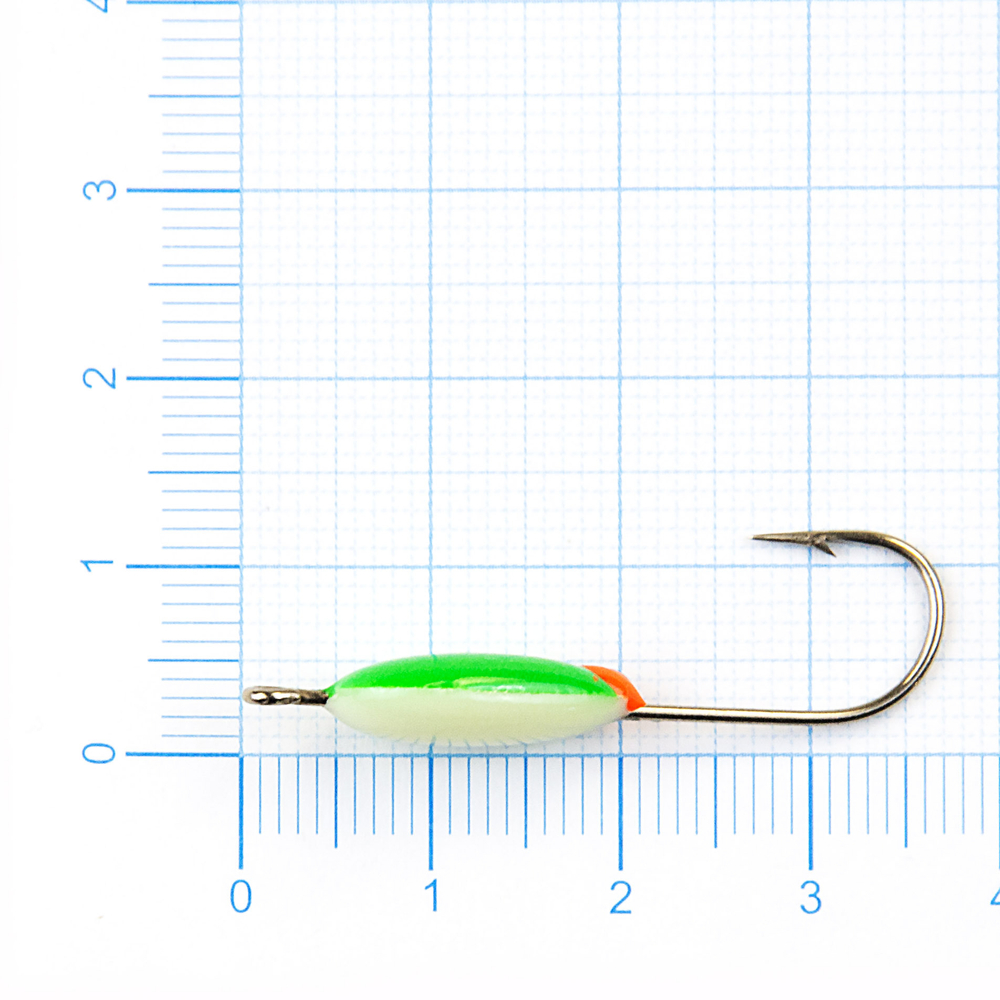 Мормышка фосфорная 106, №4 Long+,ABC (набор 32шт)