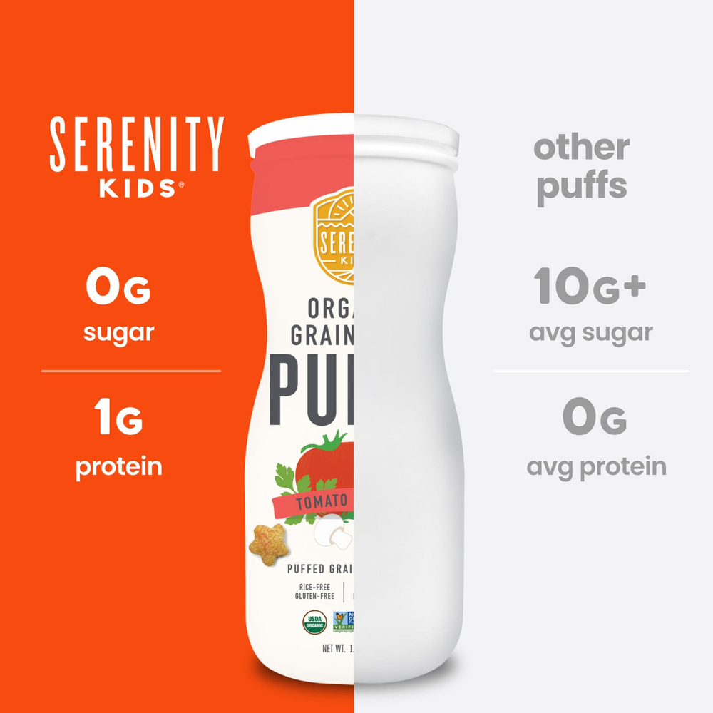 Serenity Kids, органические колечки без злаков, томат и травы, 42 г (1,5 унции)