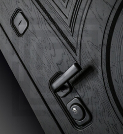 Входная металлическая дверь Лабиринт GRAND (Гранд) Альберо блэк / 23 Белый софт
