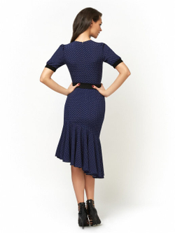 Платье в горох со складками на горловине 09-02-20 SS