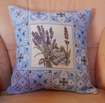 Декоративный гобеленовый чехол для интерьерной подушки Лаванда 38*38