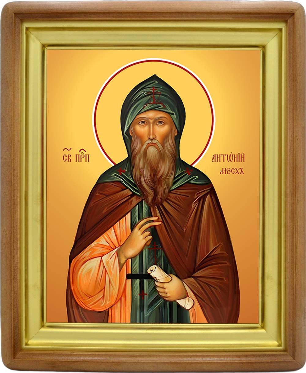 Антоний Месх преподобный. Икона на холсте.