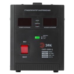 СНПТ-2000-Ц ЭРА Стабилизатор напряжения переносной, ц.д., 140-260В/220/В, 2000ВА | Переносные