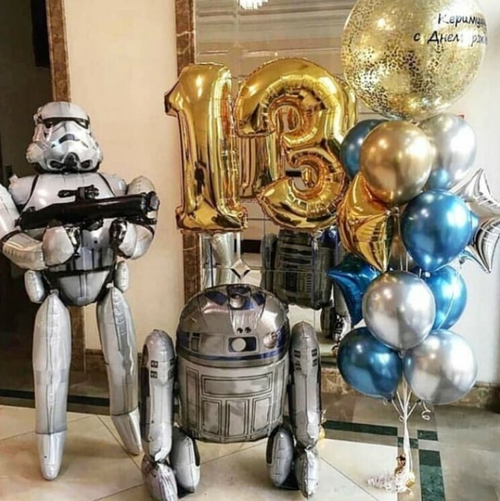 Композиция из шаров "Звёздные войны" на 13 лет