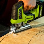 Лобзик акк. Greenworks GD24JS120, 24V, б/щет, 120 мм, 0-3500/мин, 4-ст.маятник, алю.подошва,LED,1х2Ач,ЗУ,кор (3601407CUA)