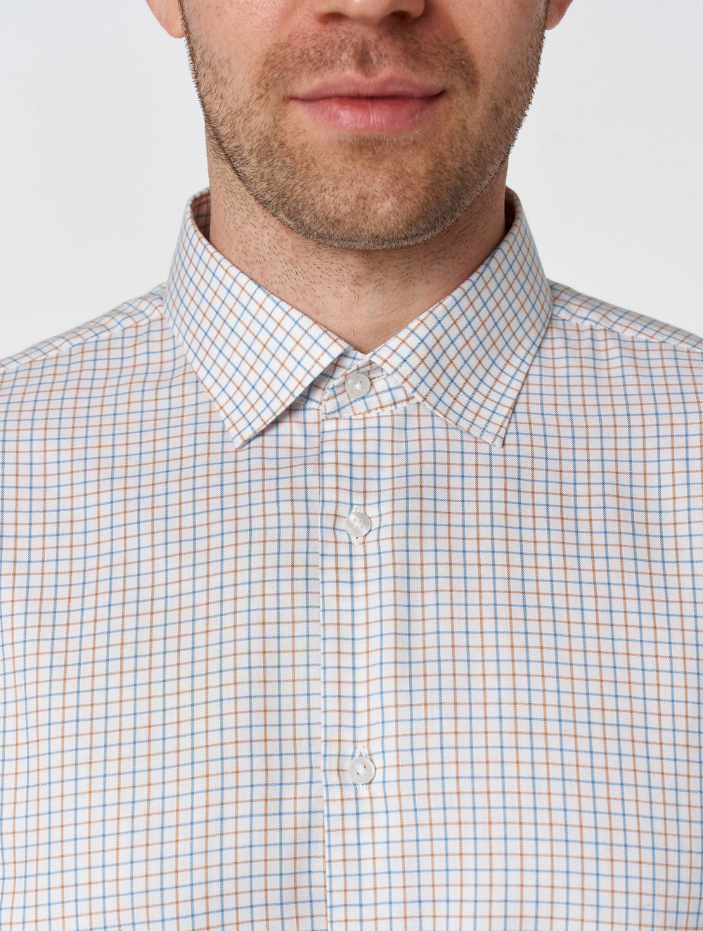 Сорочка мужская VESTER длинный рукав, клетка, хлопок-лиоцелл 50618 05