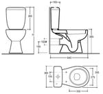УНИТАЗ-КОМПАКТ КЕРАМИН ПОЗИТАНО ИНКОЭР, МС. ФАРФОР