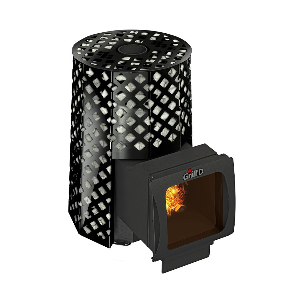 Дровяная банная печь Grill'D Violet Romb Short Window Max