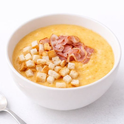 Сырный суп с беконом