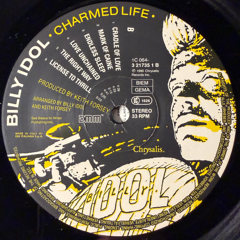 Billy Idol ‎– Charmed Life (Европа 1990г.)