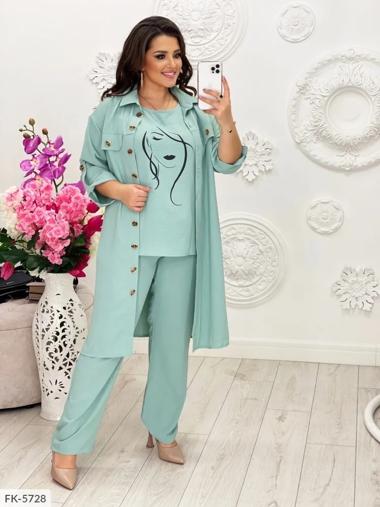 Костюм тройка FK-5726 Фабрика Моды