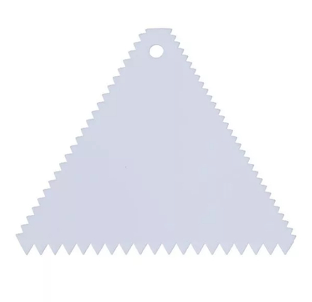 Скребок-шпатель кондитерский пластик (треугольник), 95*95 мм