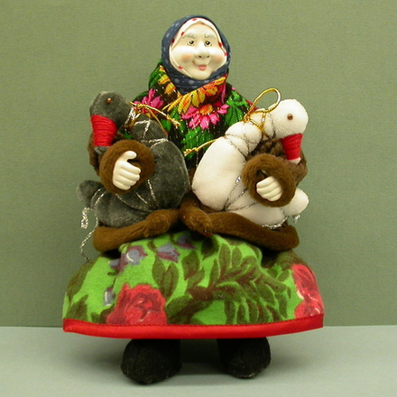 Шутейная кукла "Бабушка с гусями"