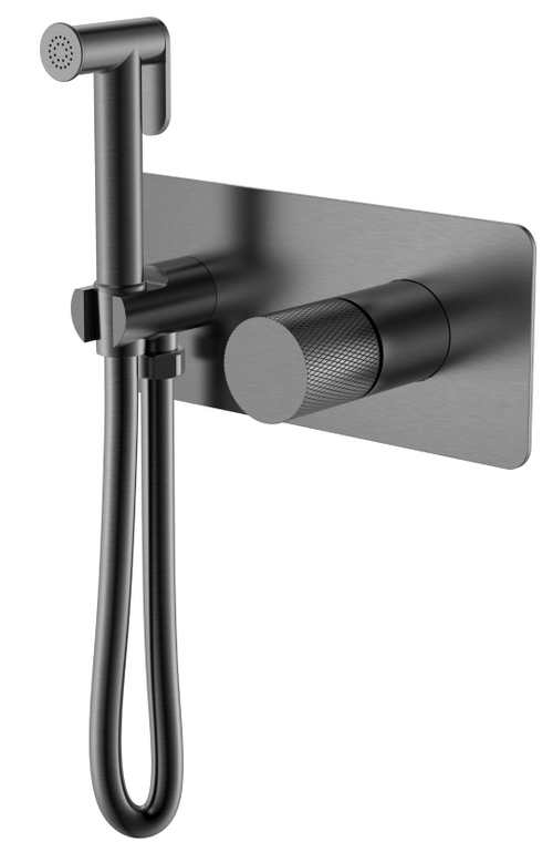 Boheme Смеситель гигиенический STICK Gun Metal c ручкой TOUCH