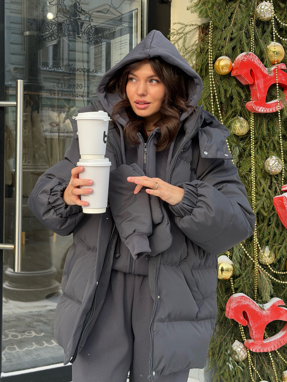 Пуховик COLD SEASON, асфальт I