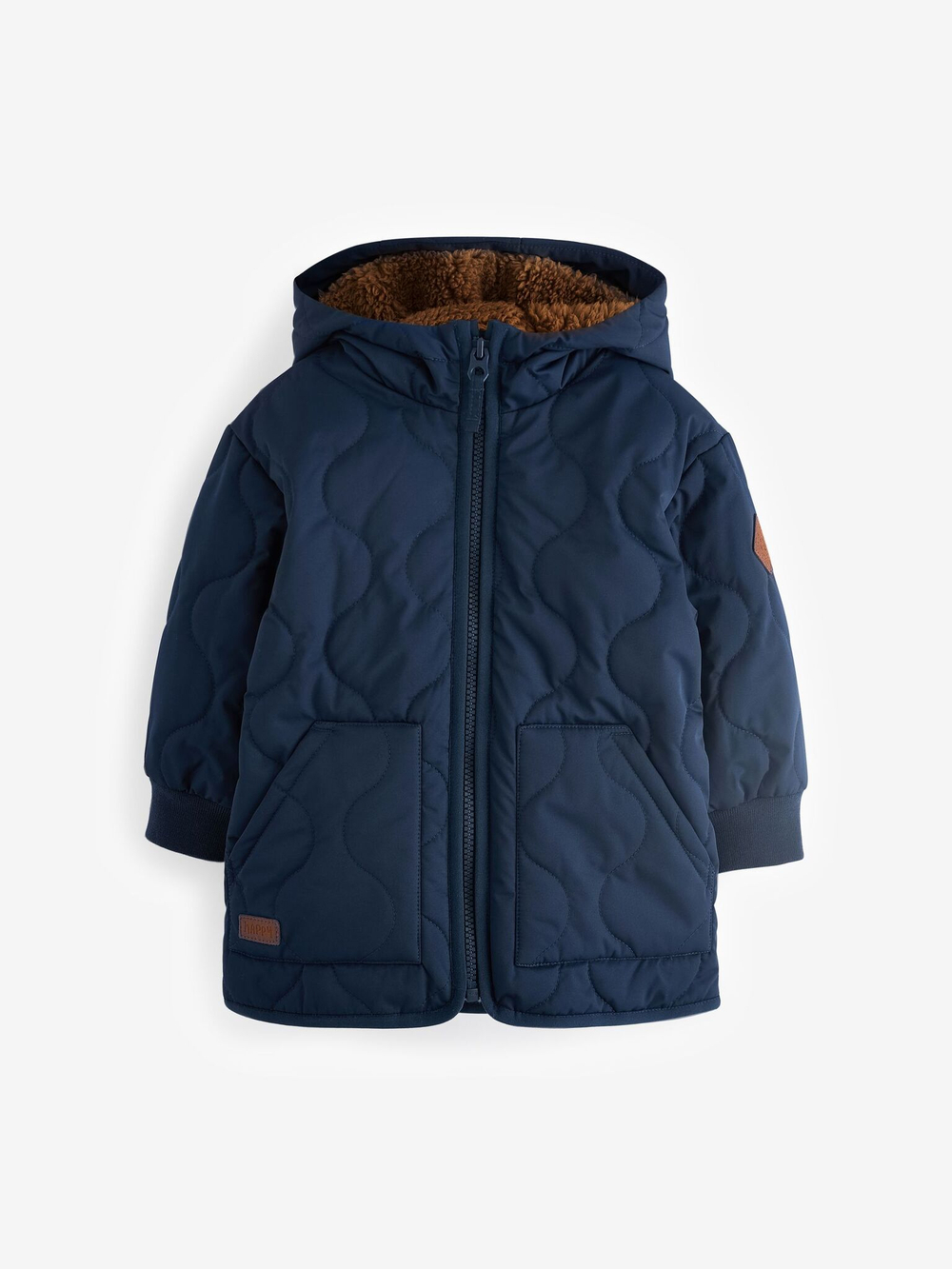 Куртка стеганая с флисовой подкладкой Next Q56-471, Темно-синий