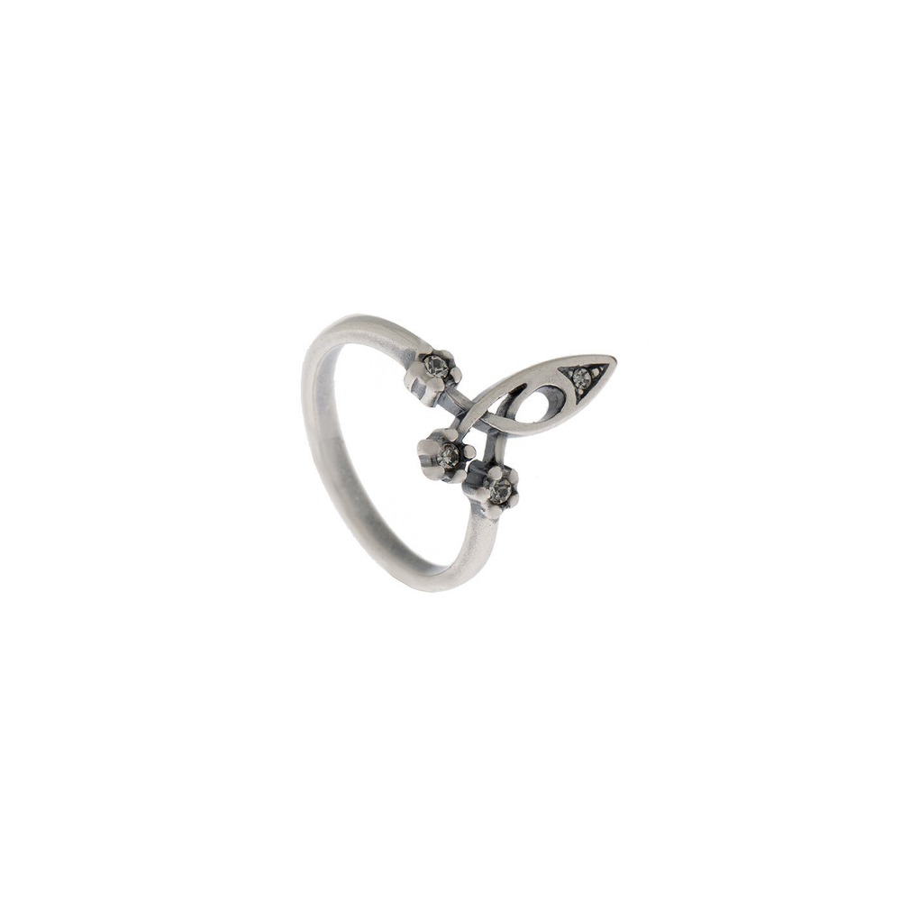 "Эльвира" кольцо в серебряном покрытии из коллекции "Леди" от Jenavi