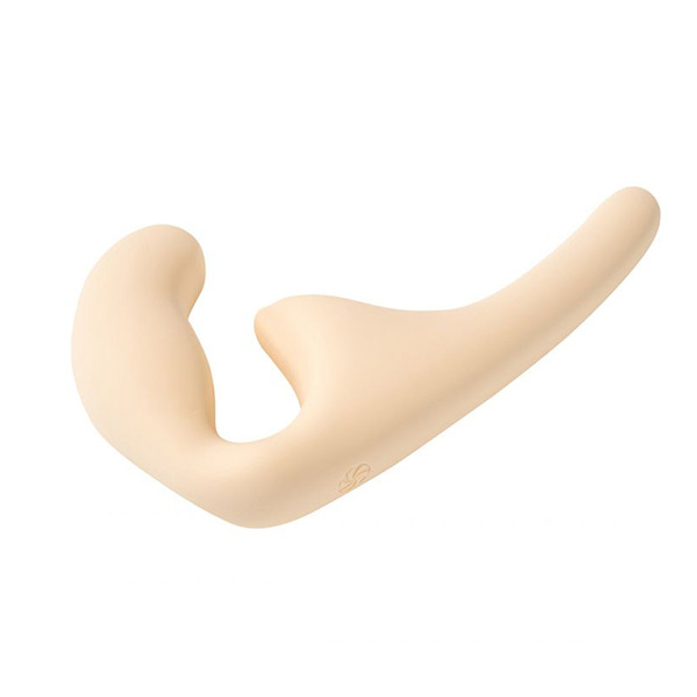 Бежевый безремневой страпон 20,5см Lola Games Seduction 5010-01lola