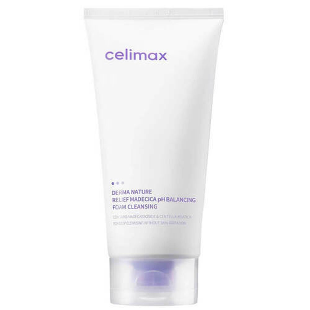 Пенка для умывания нежная успокаивающая Celimax Relief Madecica pH Balancing Foam Cleansing