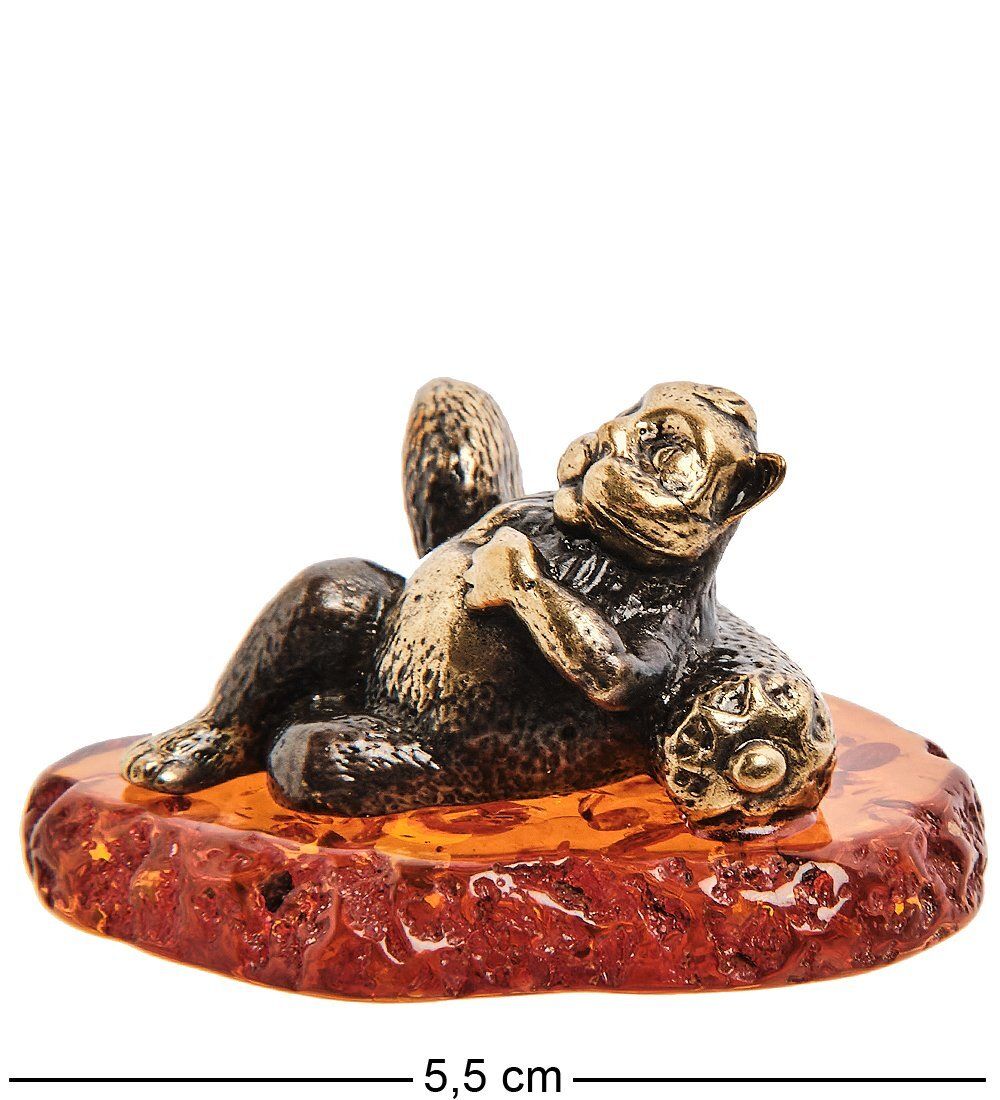 Народные промыслы AM-3083 Фигурка «Кот Барин» (латунь, янтарь)