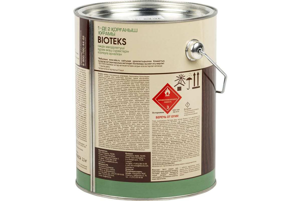 Антисептик Текс Bioteks лессирующий (2 в 1) махагон (2,7л)