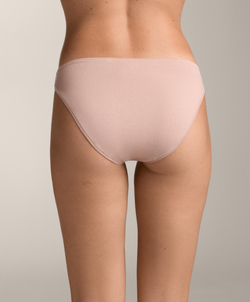 OYSHO Набор из пяти классических трусиков из смесовой хлопковой ткани, бежево-розовый