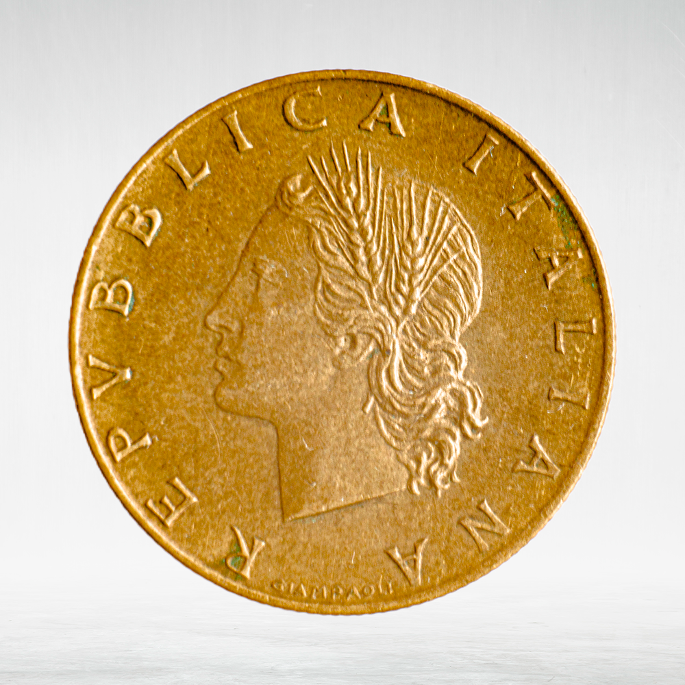 Italy 20 Lire 1958 R "Oak Branch", VF