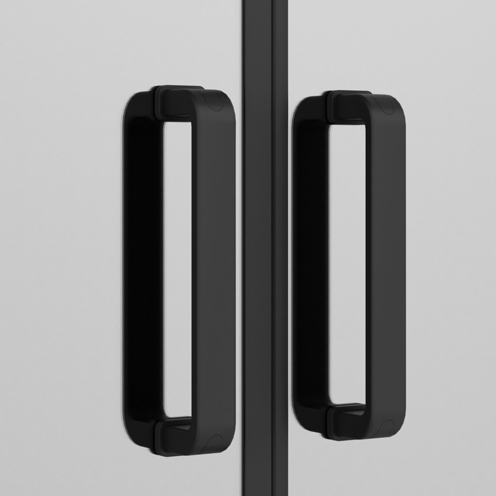 Душевое ограждение Ambassador Forsa 17021221AB-110AB (150х110х200) прямоугольник,черный,стекло прозрачное,раздвижная,2 места