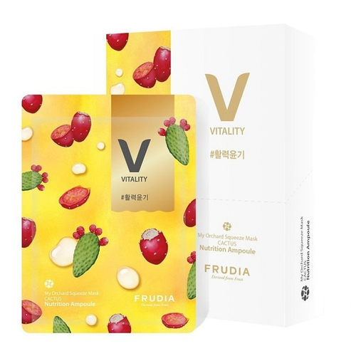 Витализирующая тканевая маска для лица с Кактусом Frudia My Orchard Squeeze Mask Cactus 10шт