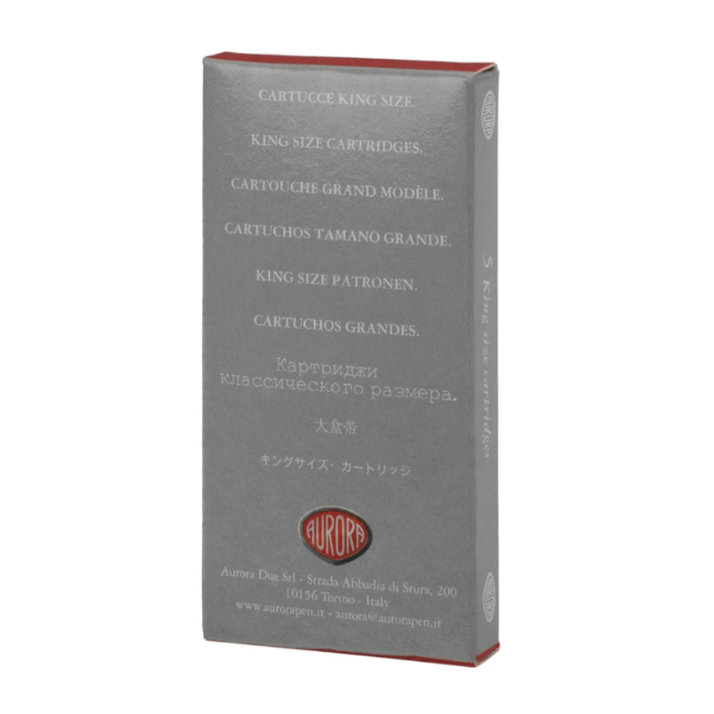 Картридж с чернилами для перьевой ручки Aurora grey, упаковка из 5 шт.
