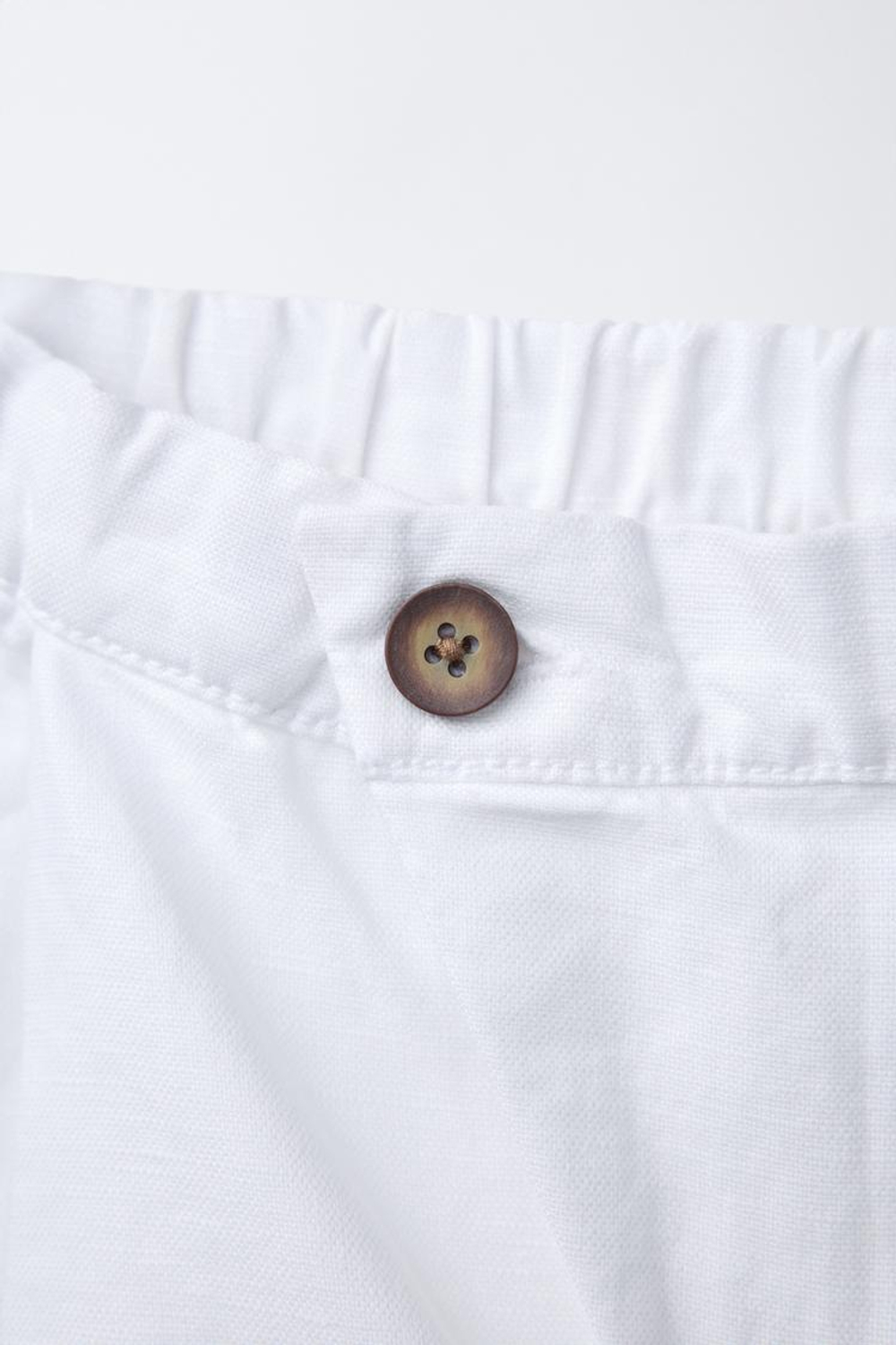 ZARA БРЮКИ ПРЯМОГО КРОЯ, БЕЛЫЙ