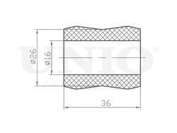 Втулка заднего амортизатора UNIO RMP-10196