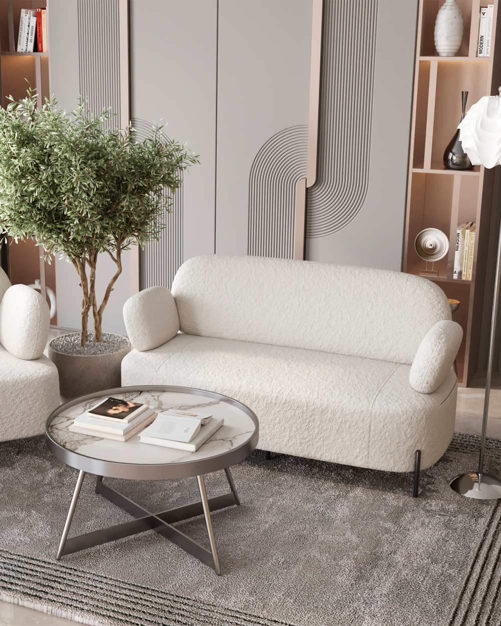 Журнальный столик Гера 80*80 см сталь тёмный хром