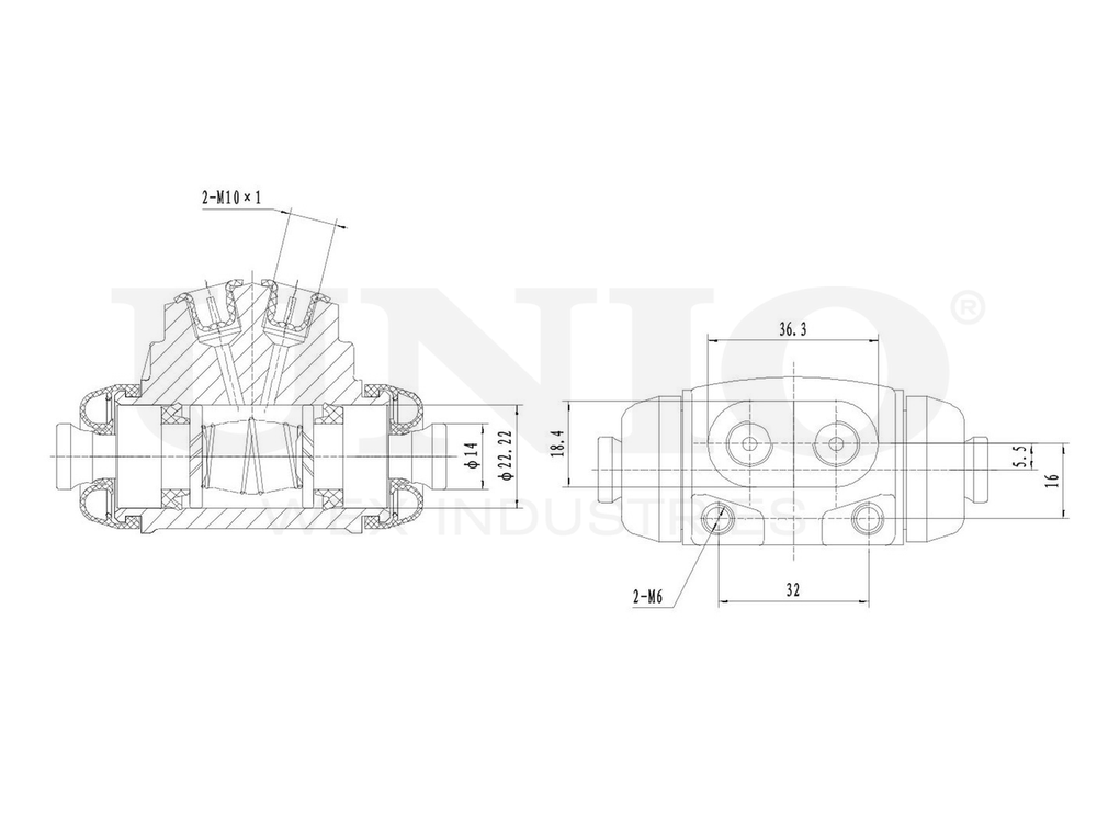 Цилиндр тормозной колесный UNIO BRC-20587