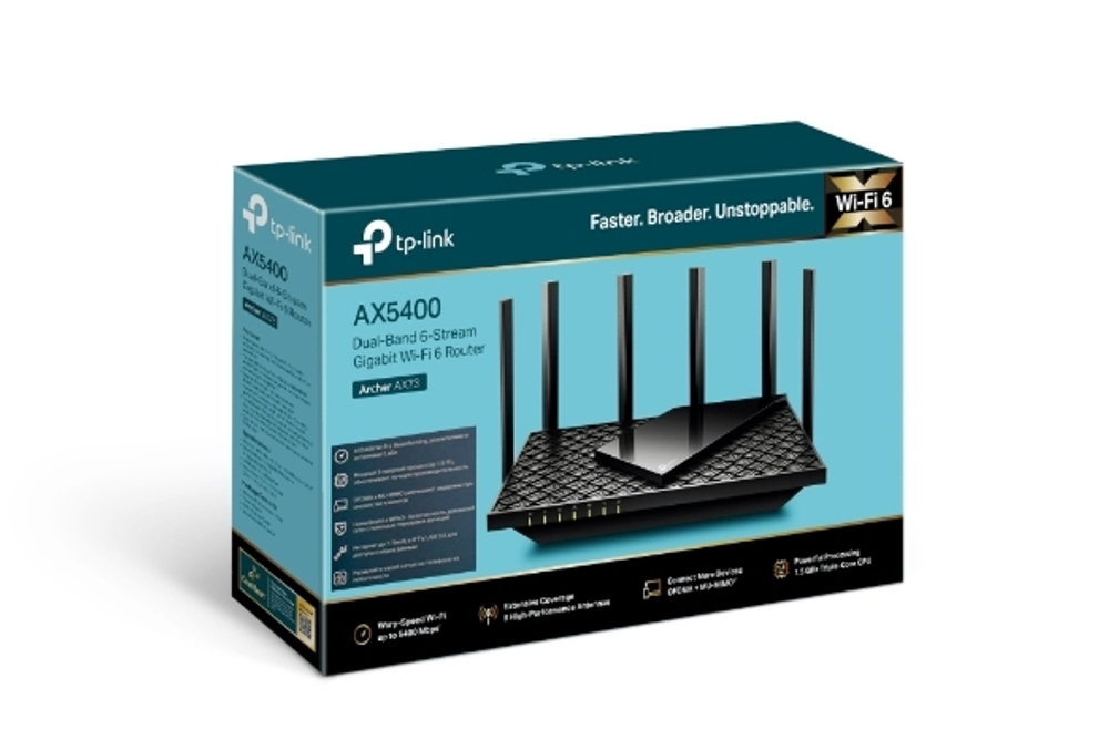 TP-Link Archer AX73 Двухдиапазонный гигабитный Wi‑Fi 6 роутер AX5400