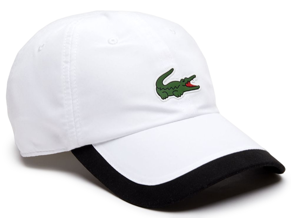 Теннисная кепка Lacoste Sport Contrast Border Lightweight Cap - white/black