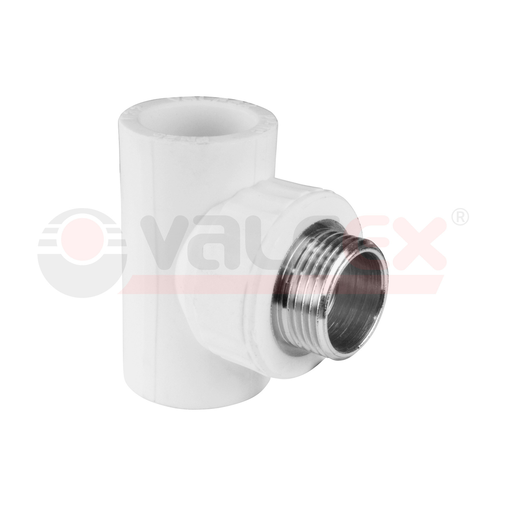 Тройник комбинированный с наружной резьбой 20/1/2"/20мм VALFEX