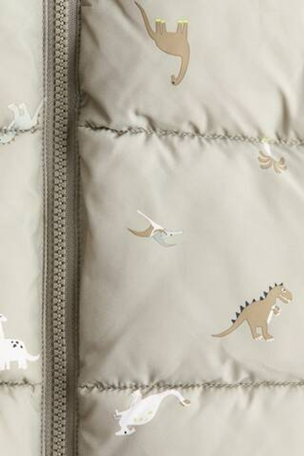 H&M Пуховый жилет с капюшоном, светло-зеленый