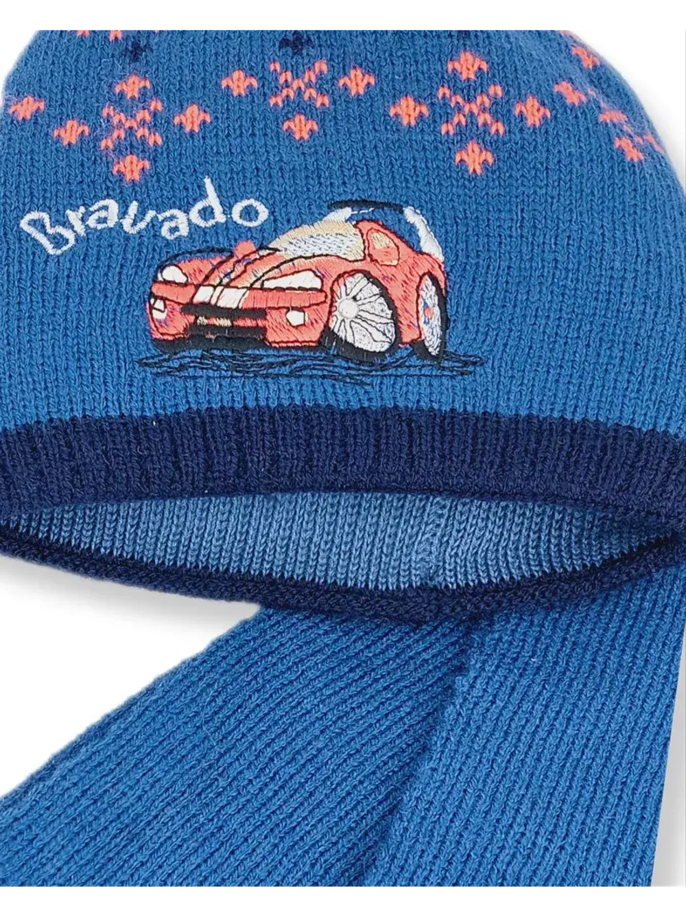 Детская шапка с шарфом для мальчика на весну и осень