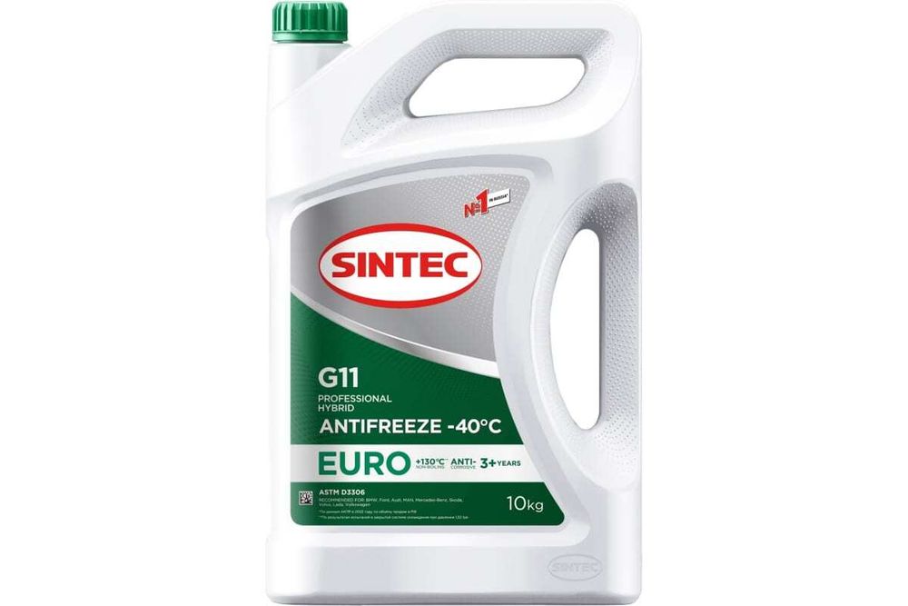 Антифриз готовый Sintec Euro G11 зеленый 10кг