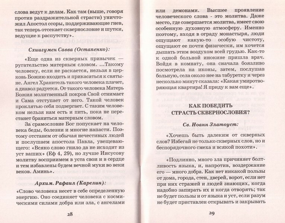 О грехе сквернословия