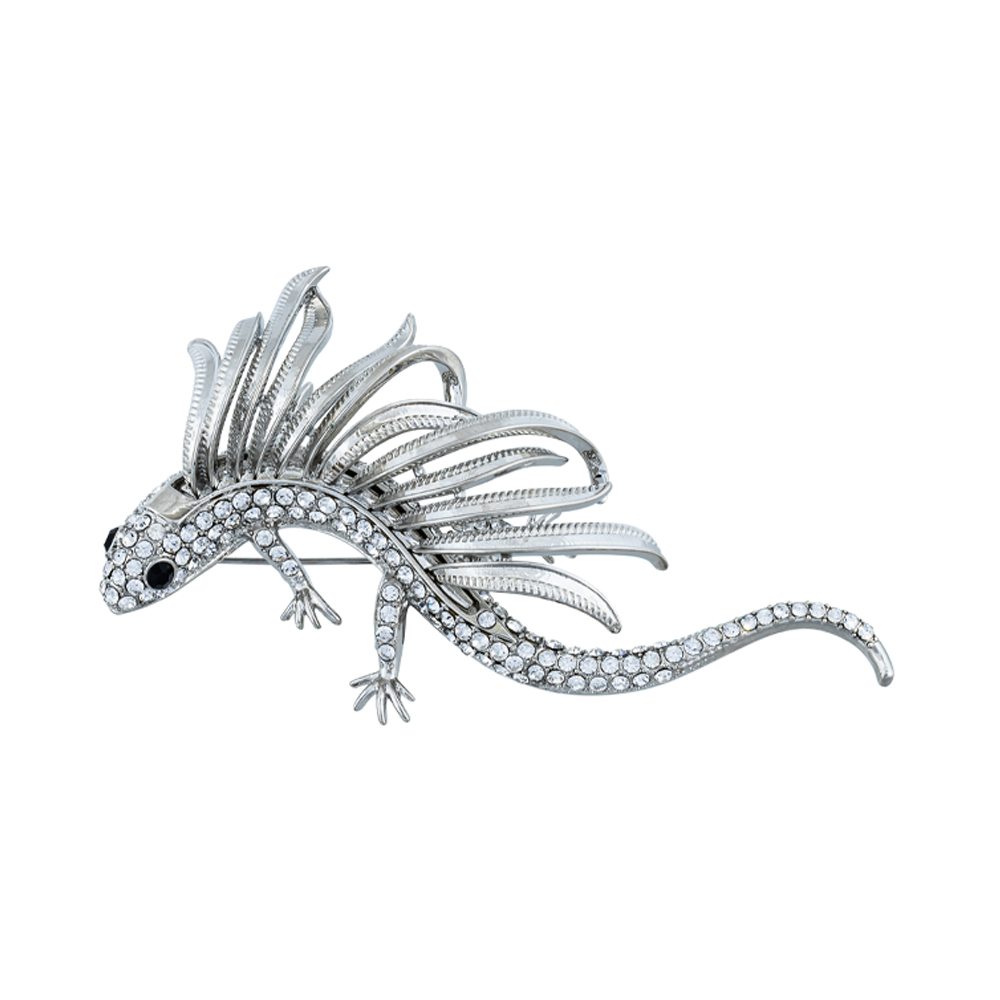 Брошь Fiore Luna Dragon чешский бриллиант BR15080 BW/S