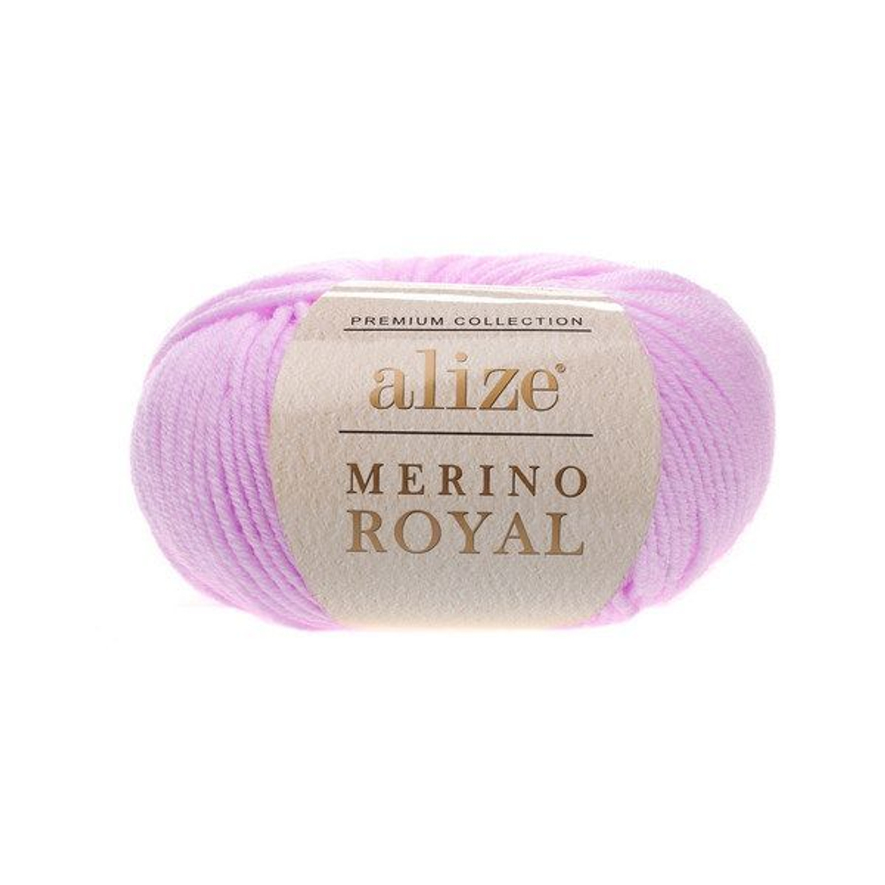 Мерино роял (Merino royal) пряжа Alize 100%шерсть5х50г/100м 474 св.орхидея