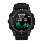 Спортивные часы Garmin Descent G2, чёрный силиконовый ремешок Чёрный безель, AMOLED-дисплей с сапфировым стеклом. Ремешок с классической застёжкой — на запястье обхватом 128–224 мм