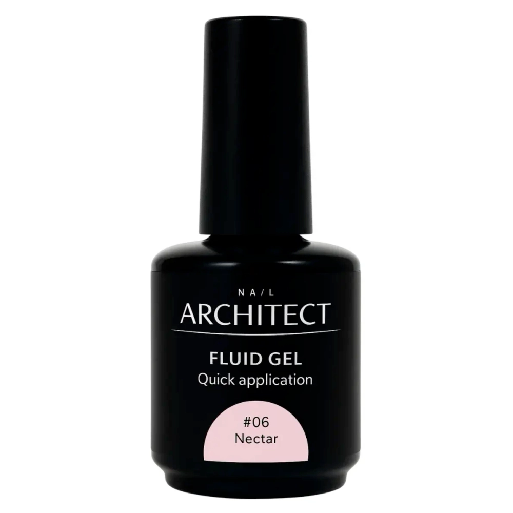 Nail ARCHITECT FLUID GEl- Гель Флюид светло-розовый 06 Nectar. Жидкий, низкотемпературный, ультрастойкий гель, 15 мл