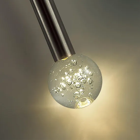 4375/3LA HIGHTECH ODL26 Подвесной светильник  никель/хрусталь. стекло/металл IP20 LED 3W 400Лм 3000K 220-240V FIANO